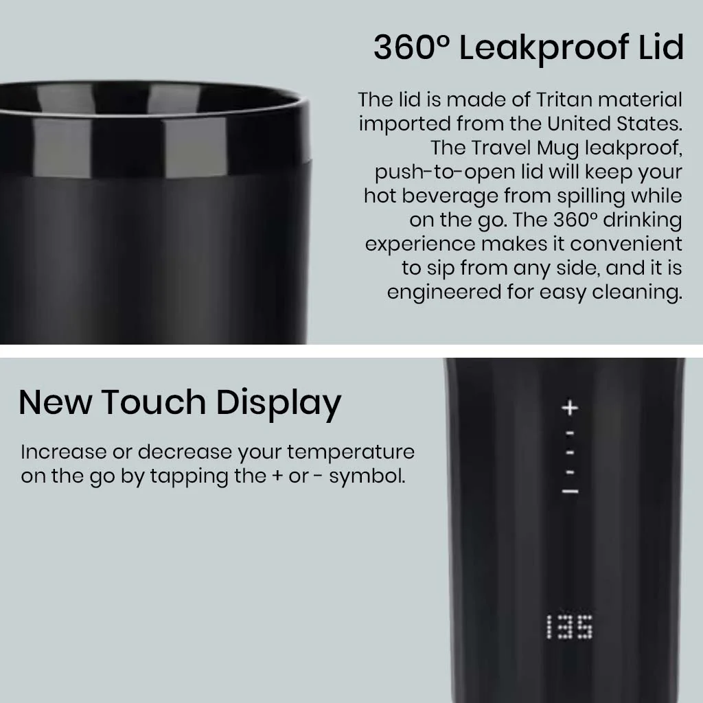 NiLKO N1 Pro 355ml Temperature Control Smart Travel Mug with LED Display - Image 7