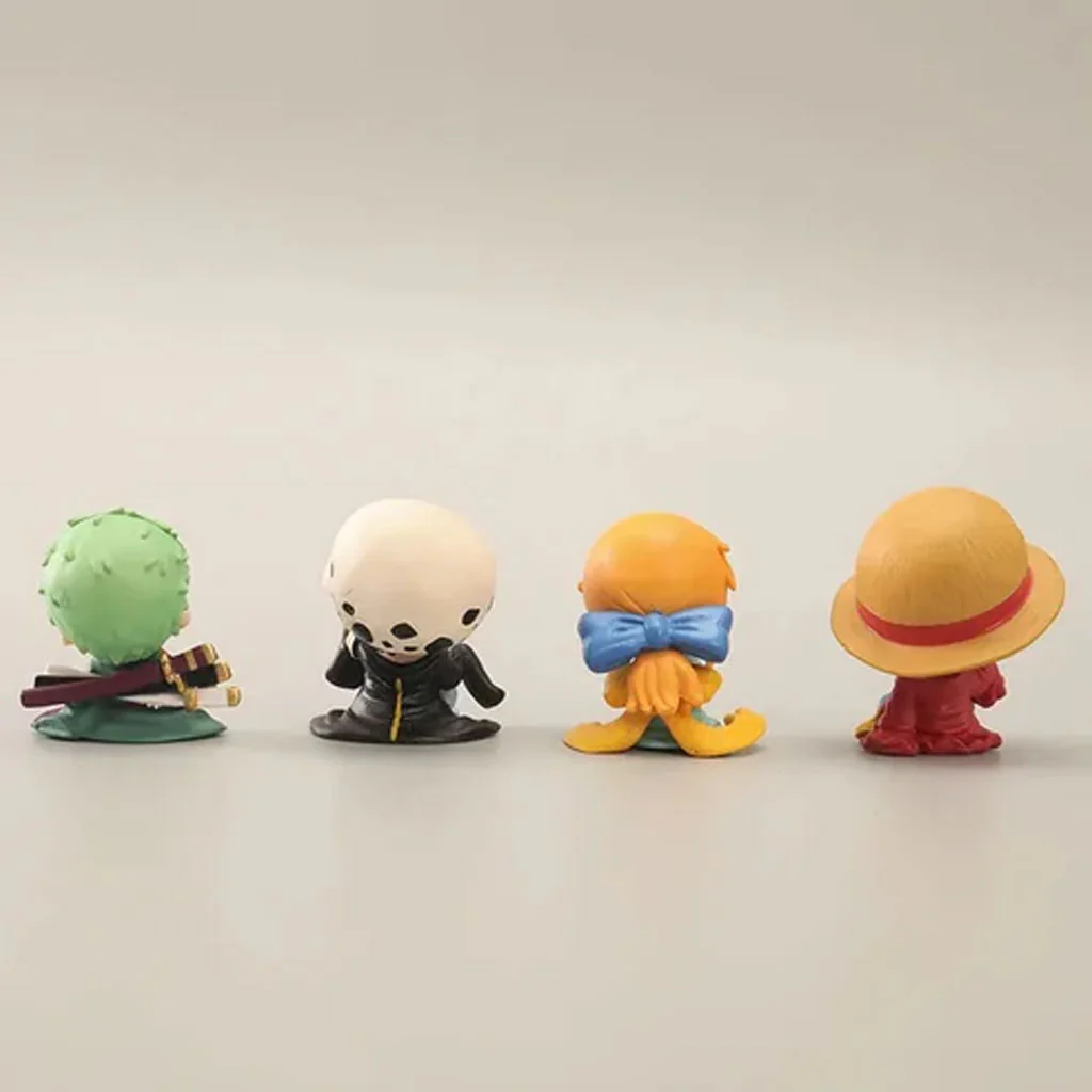 One Piece Anime Action Figures Set of 4 Luffy Zoro Nami Gasha - Image 2
