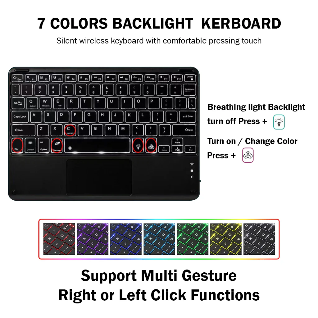 OP103T Keyboard Case Cover for Oppo Pad Air 10.36 inch - Image 4