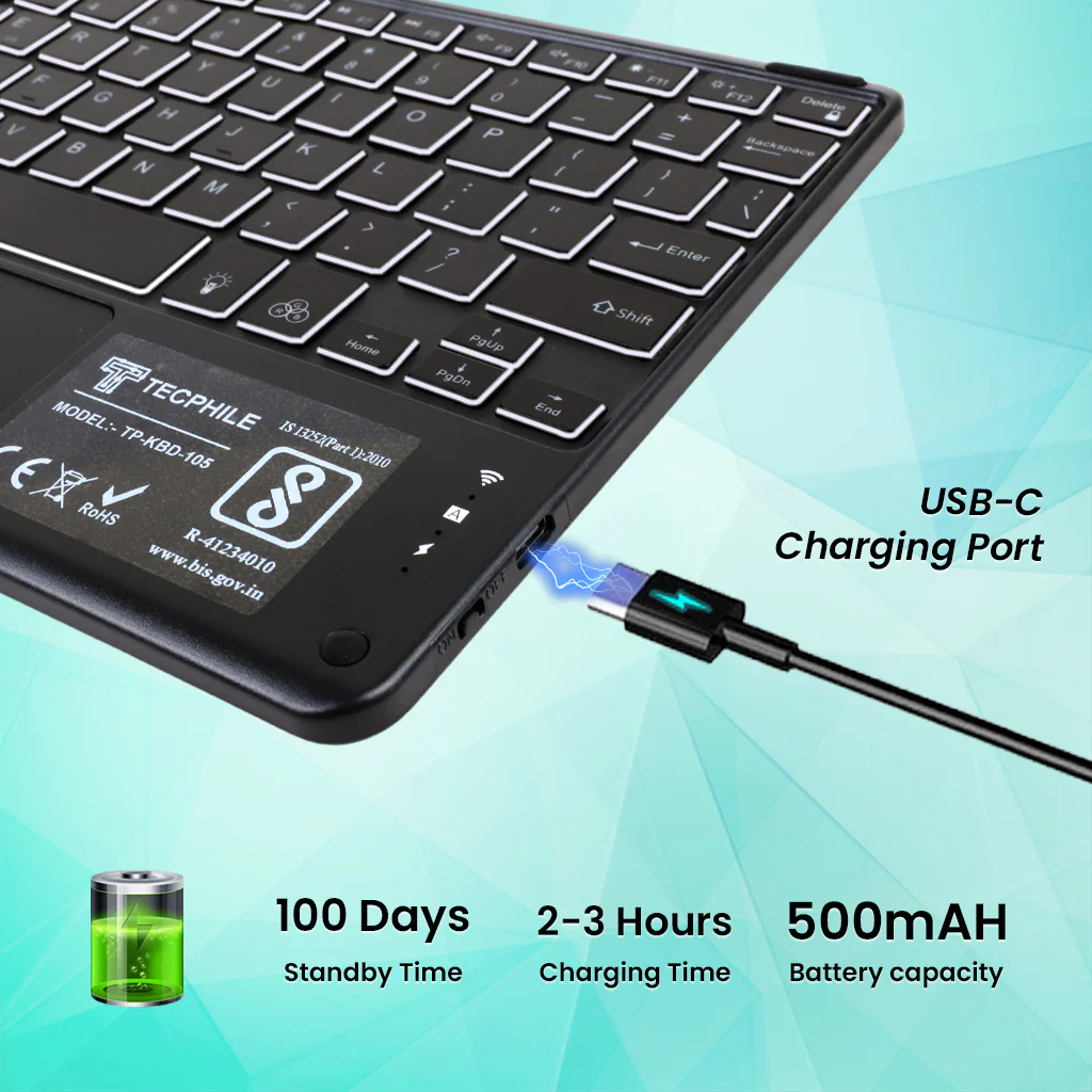 OP114T Keyboard Case for OnePlus Pad Go 11.35/ Oppo Pad Air2 11.4 2023 - Image 10