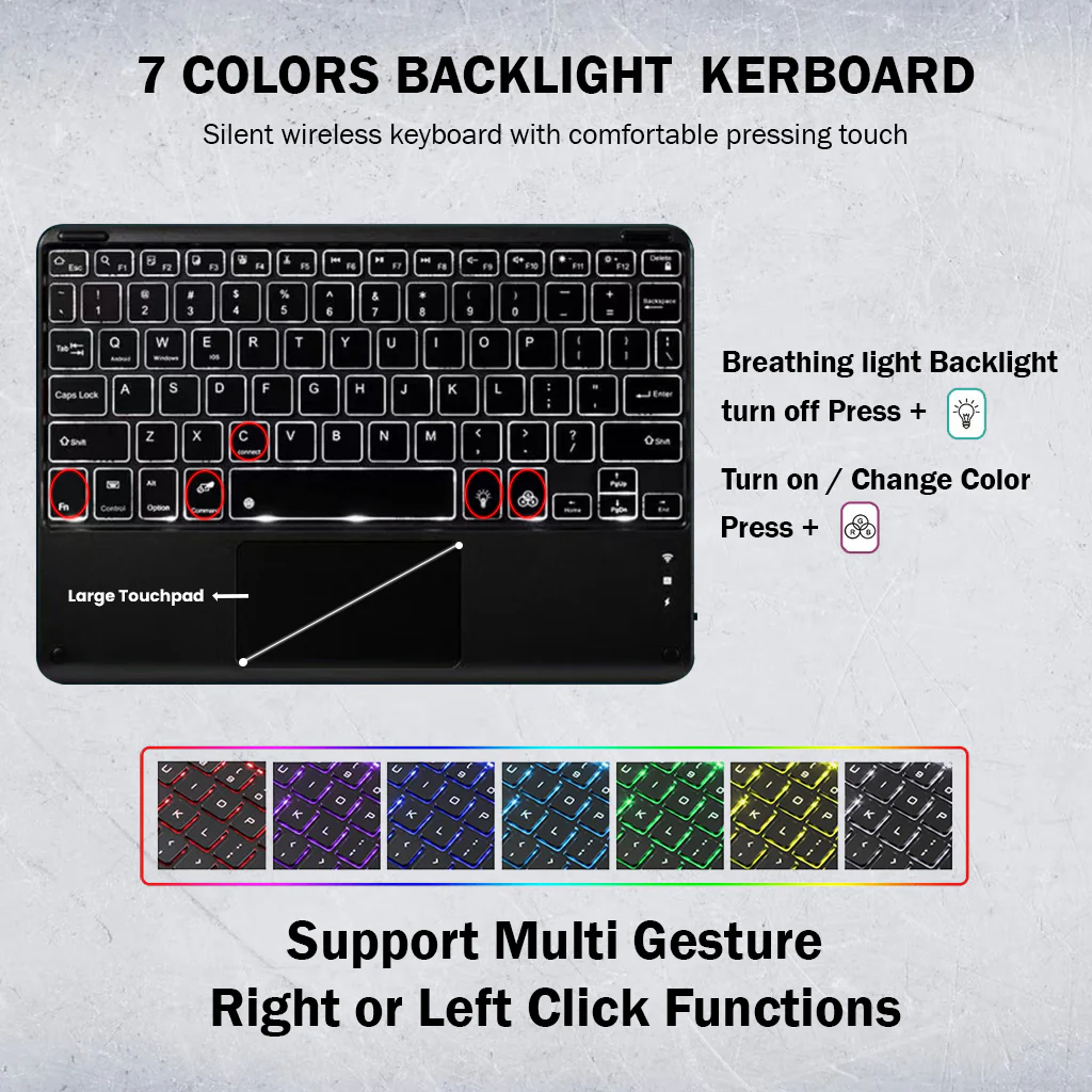 OP116T Keyboard Case Cover for OnePlus Pad 11.61 inch 2023 - Image 9