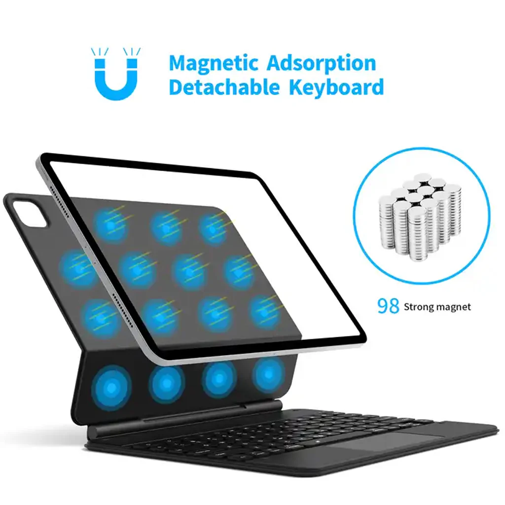 TECPHILE - P129 Pro Wireless Keyboard Case For iPad Pro 12.9 - Image 2