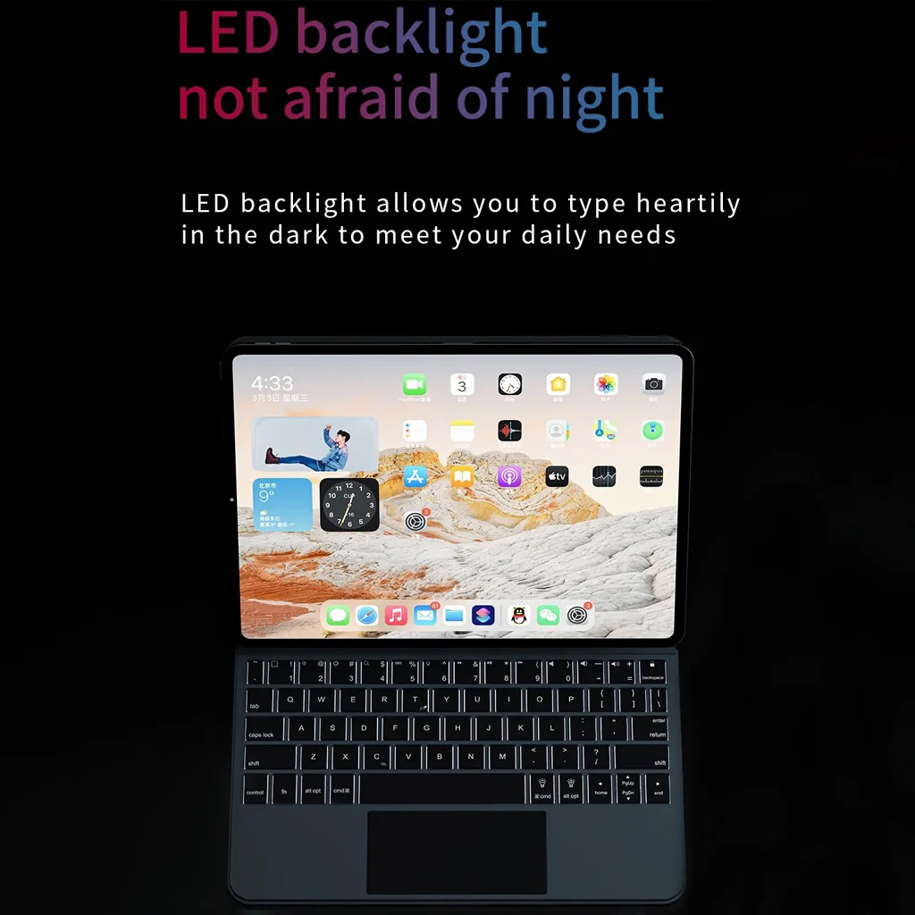 TECPHILE - P129 Pro Wireless Keyboard Case For iPad Pro 12.9 - Image 4