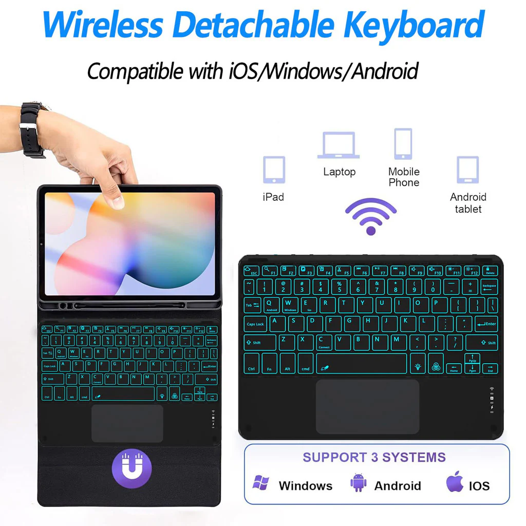P610T Keyboard Case for Samsung Galaxy Tab S6 Lite 10.4 - Image 7