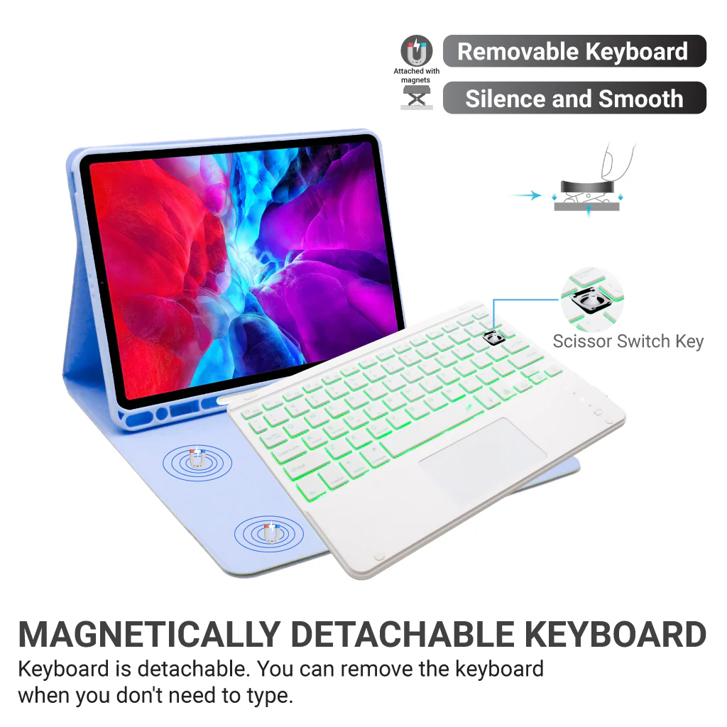 TECPHILE - PS11T Wireless Keyboard Case For iPad - Image 35