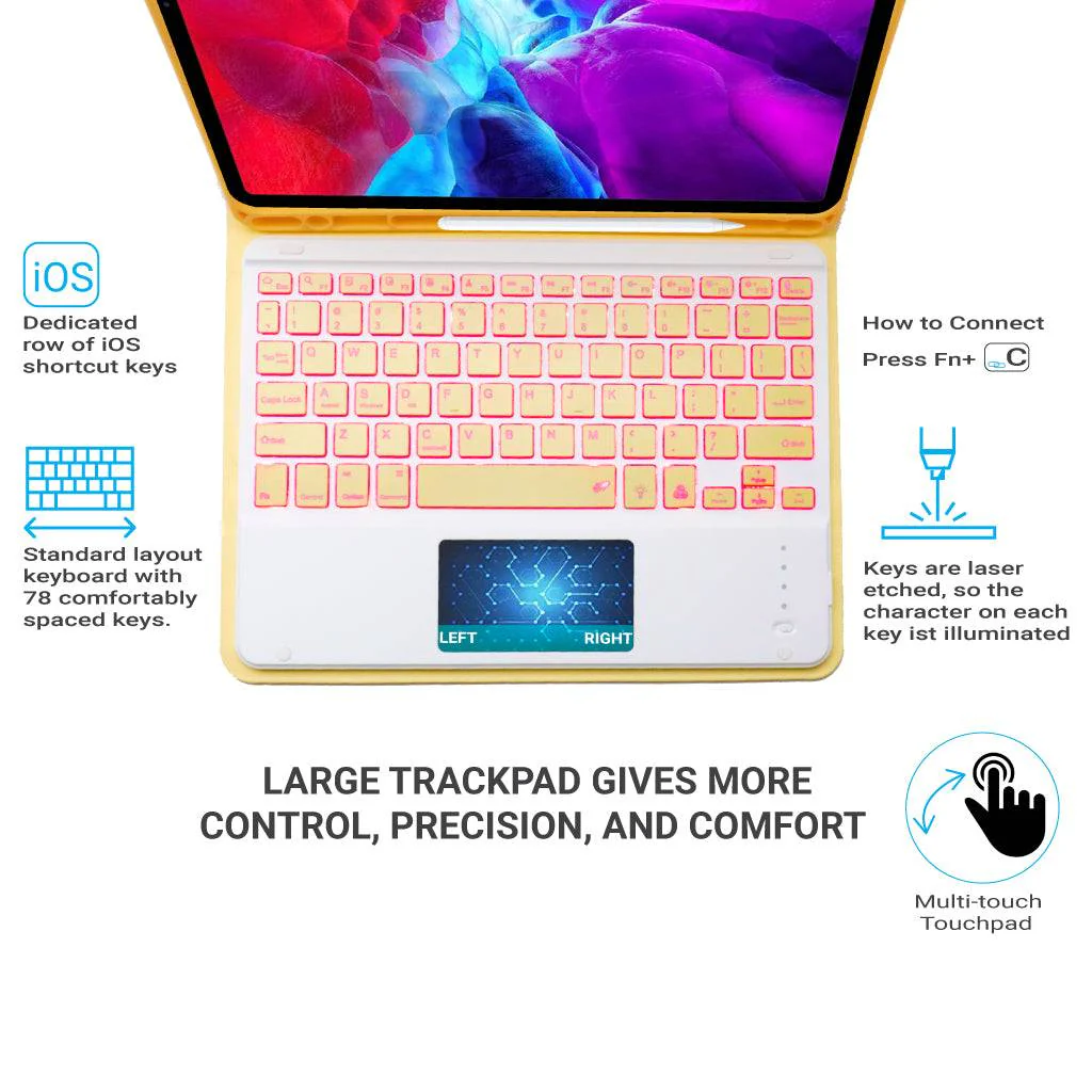 TECPHILE - PS11T Wireless Keyboard Case For iPad - Image 4