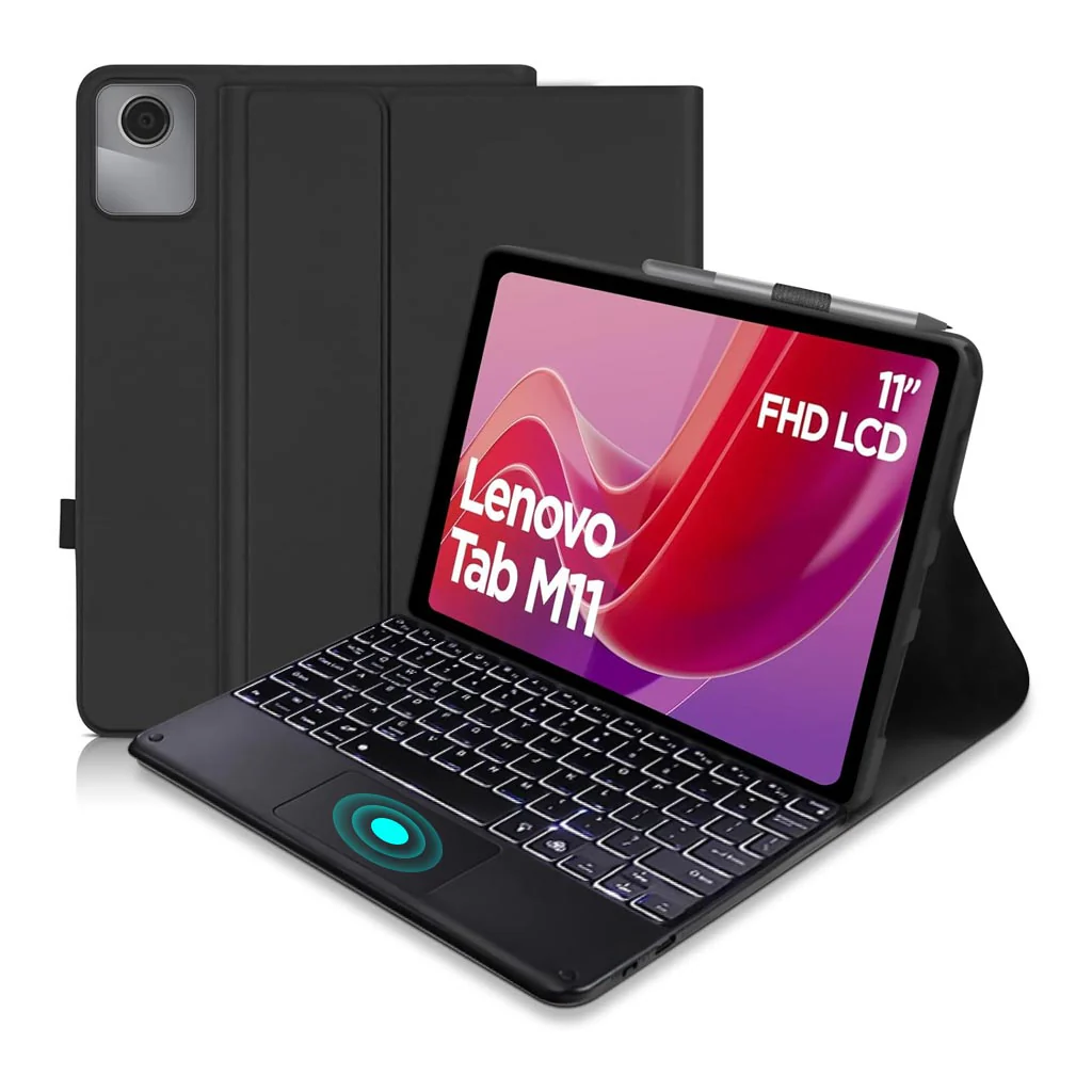 PST-M11 Keyboard Case for Lenovo Tab M11, Moto Pad 60 Neo, Lenovo Idea Tab, Tab K11/K11 Gen 2 11-inch