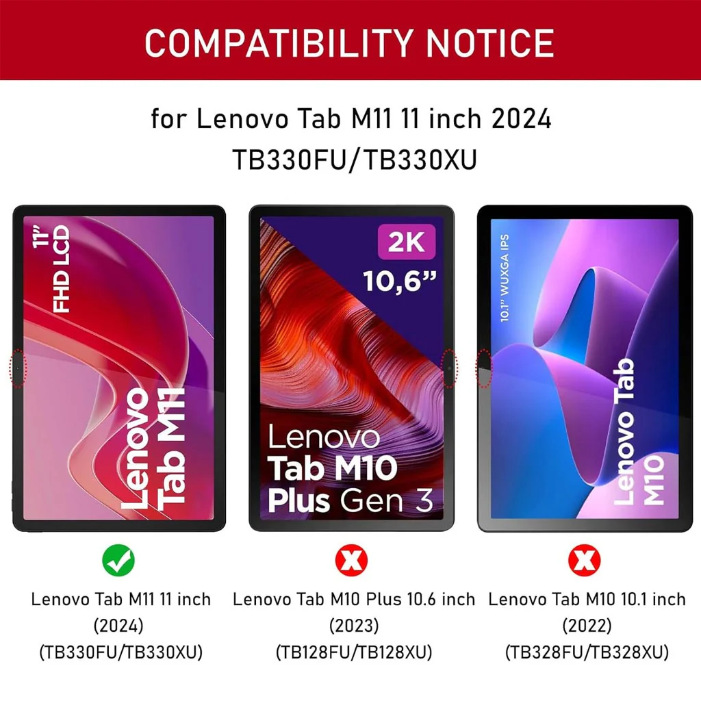 PST-M11 Keyboard Case for Lenovo Tab M11, Moto Pad 60 Neo, Lenovo Idea Tab, Tab K11/K11 Gen 2 11-inch - Image 2