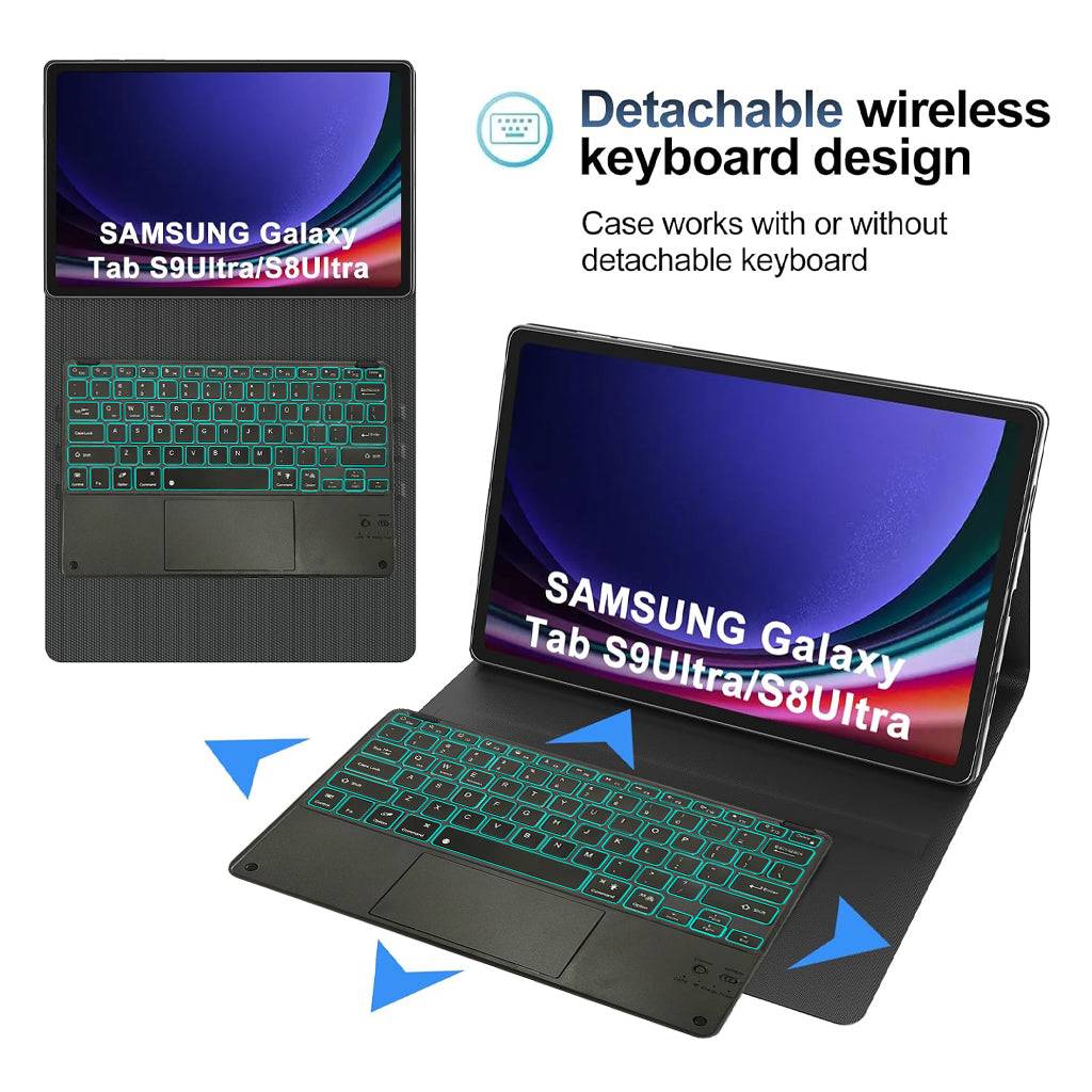 PST-X610 Keyboard Case for Samsung Galaxy Tab S9 Plus 12.4 inch/ S9 FE+ - Image 20