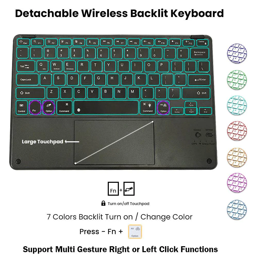 PST-X610 Keyboard Case for Samsung Galaxy Tab S9 Plus 12.4 inch/ S9 FE+ - Image 5