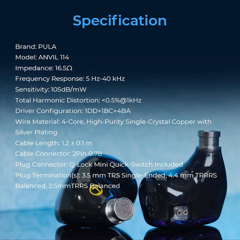 PULA - ANVIL114 1DD + 1BC + 4BA Tribrid Driver IEM - Image 9