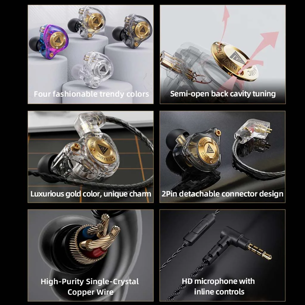 QKZ ENZO Pro Hi-Res 11mm Dynamic Driver IEM - Image 16