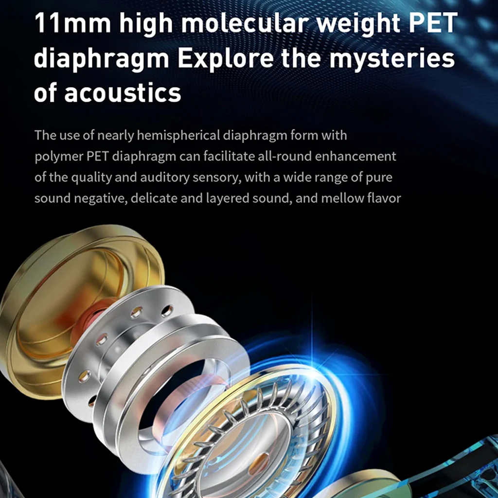 QKZ - Hi6T 11mm Dynamic Driver Unit Stereo IEM with Mic - Image 5