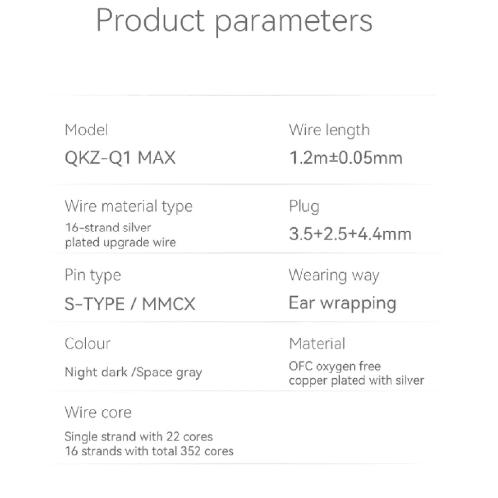 QKZ - Q1 MAX Upgrade Cable for IEM - Image 17