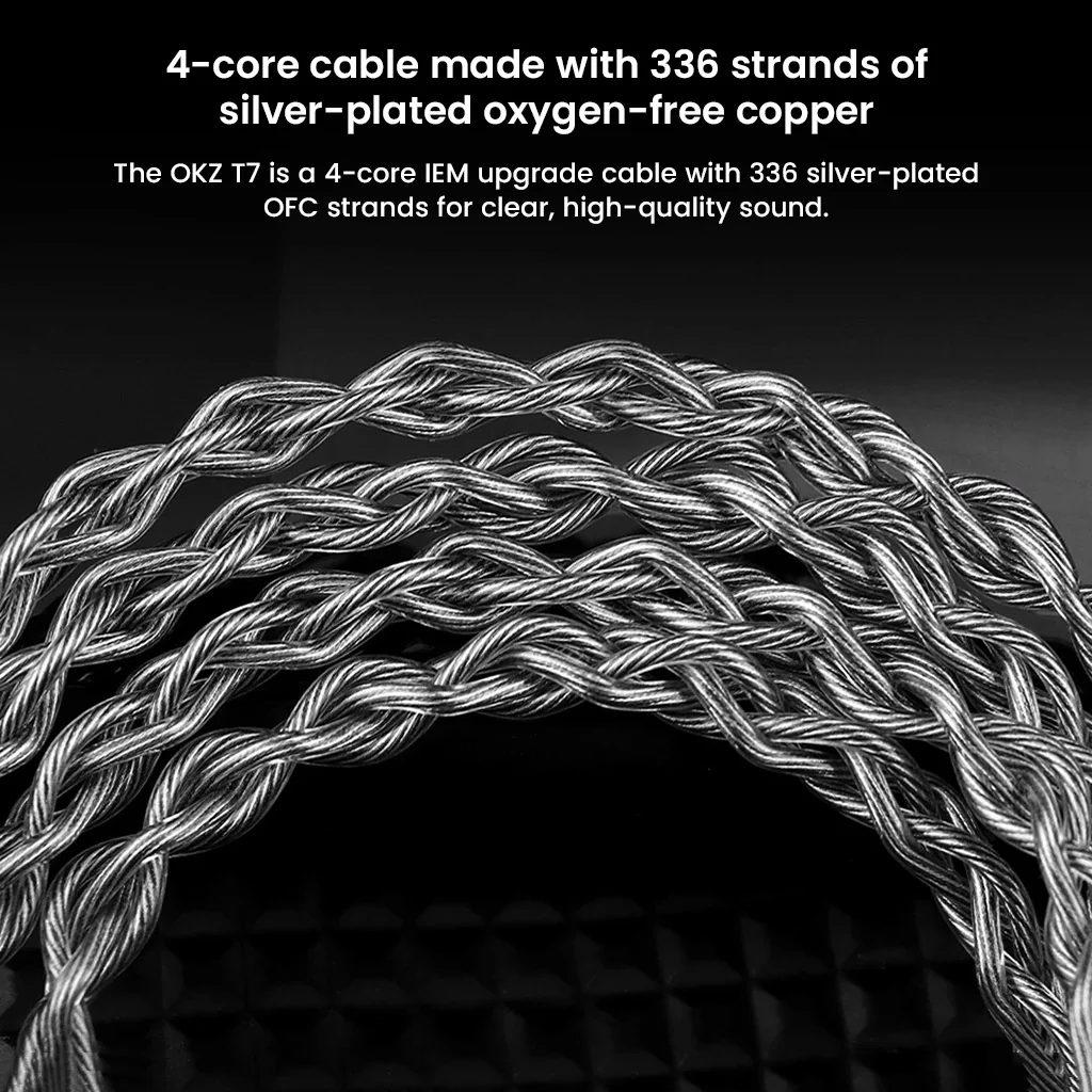 QKZ - T7 Premium 4-Core Upgrade Cable For IEM - Image 2