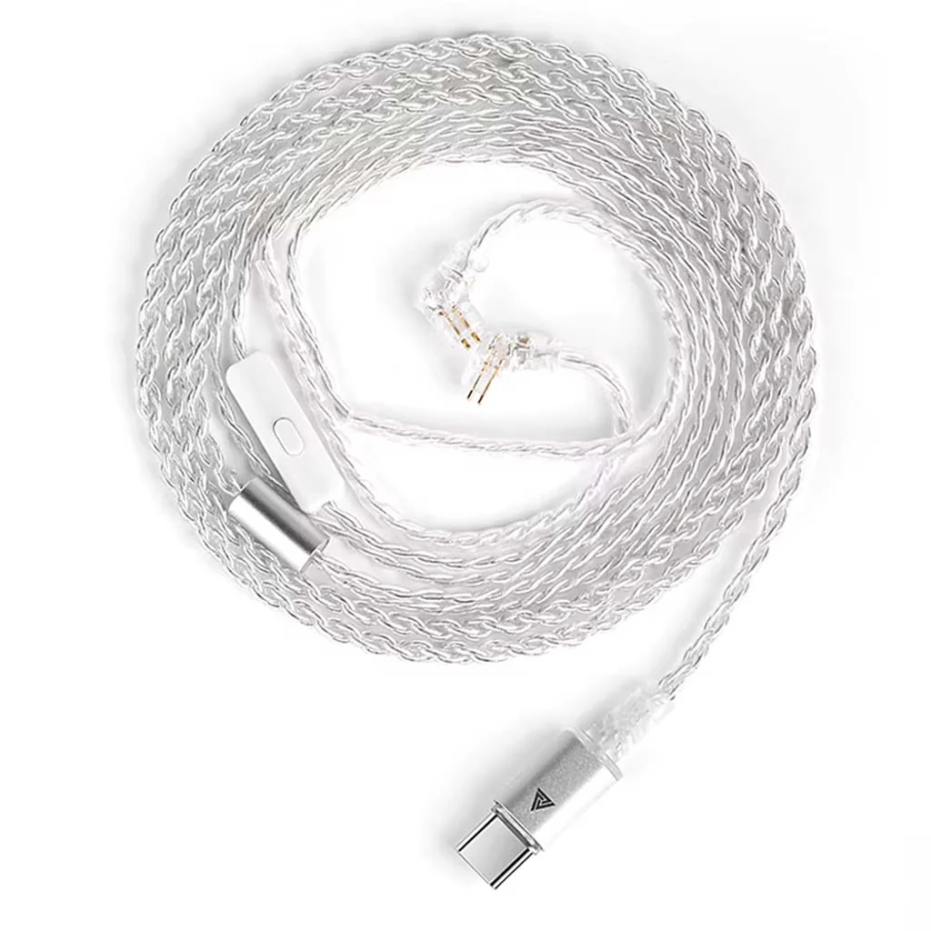 QKZ - TC100 IEM to USB Type-C Audio Cable with Inline HD Microphone