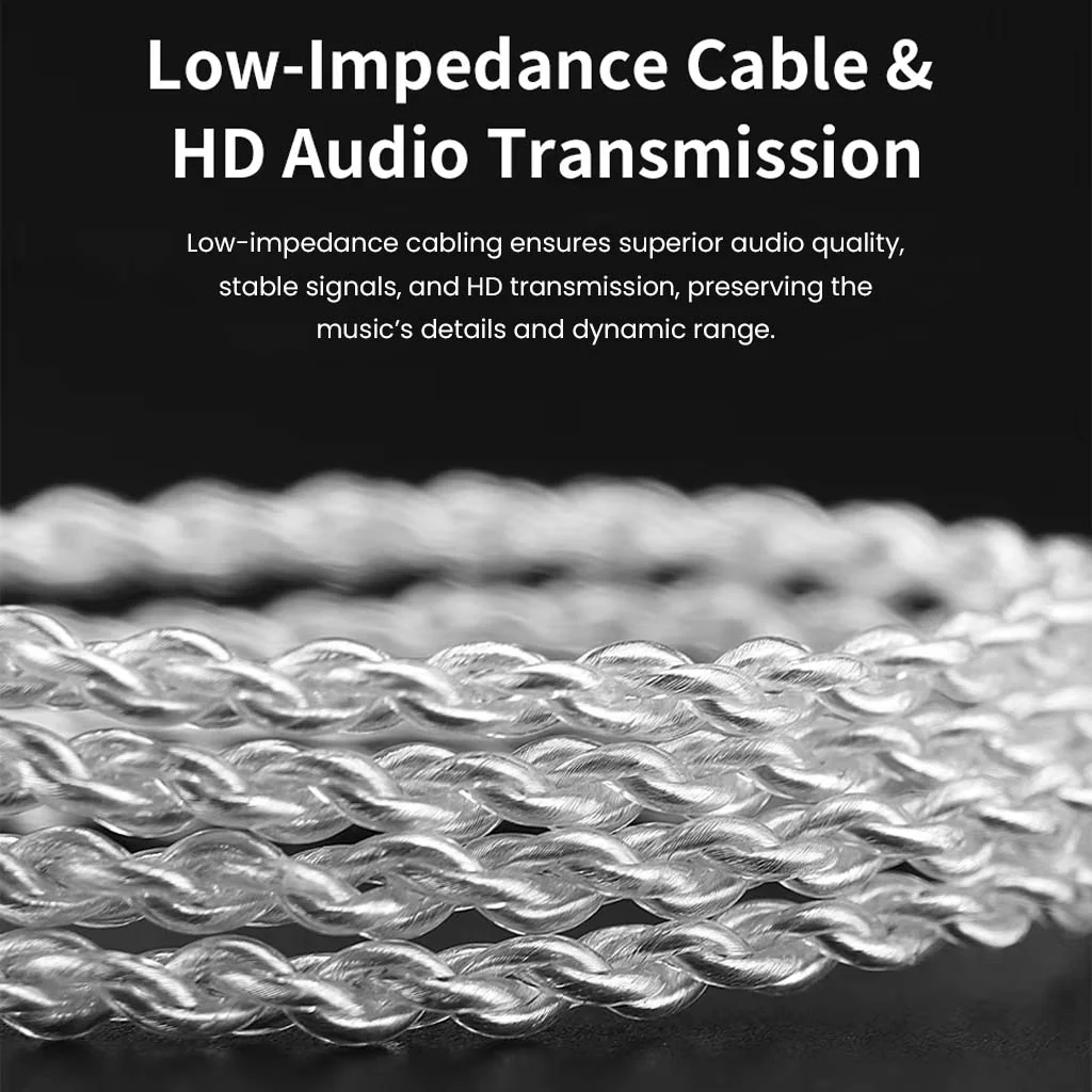 QKZ - TC100 IEM to USB Type-C Audio Cable with Inline HD Microphone - Image 3