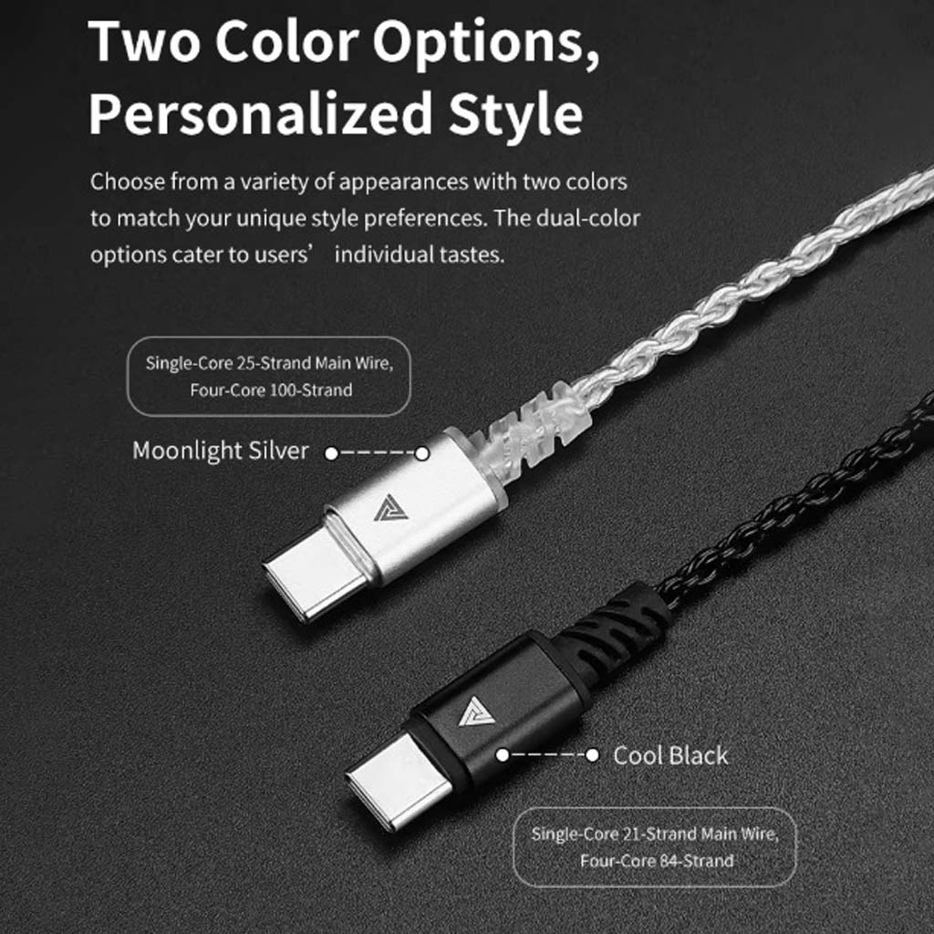 QKZ - TC100 IEM to USB Type-C Audio Cable with Inline HD Microphone - Image 7