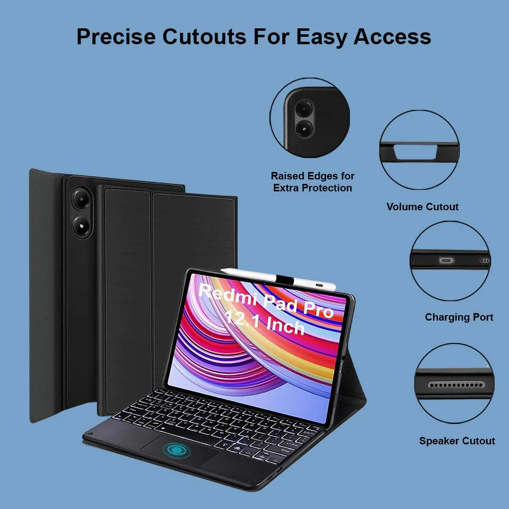 RM121 Keyboard Case for Xiaomi Redmi Pad 2 Pro, Redmi Pad Pro 12.1-inch - Image 2