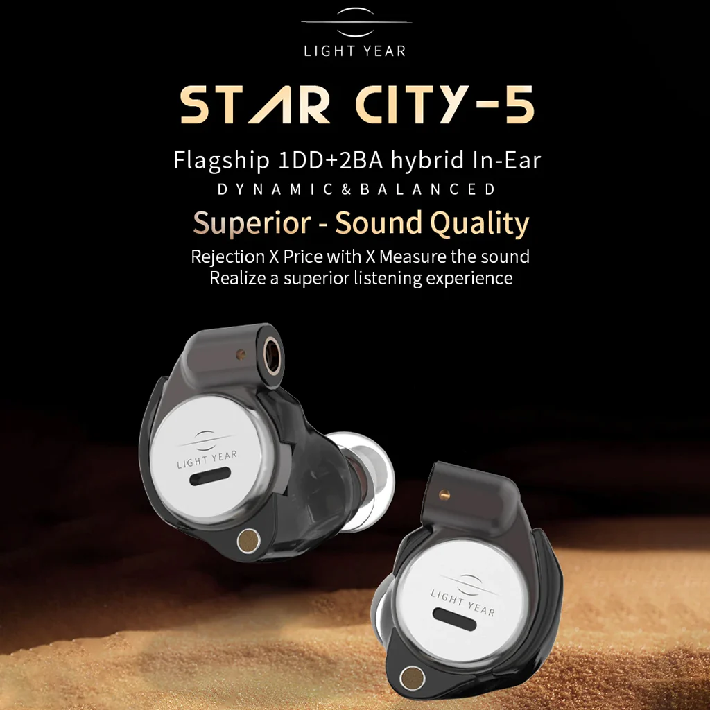 ROSE TECHNICS - Star City 5 Pro 1DD+2BA Hybrid IEM - Image 2
