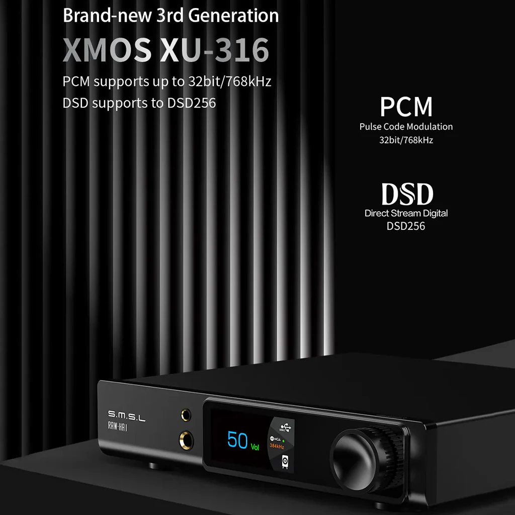 S.M.S.L RAW-HA1 CS43131 Desktop DAC & Power Amplifier - Image 10