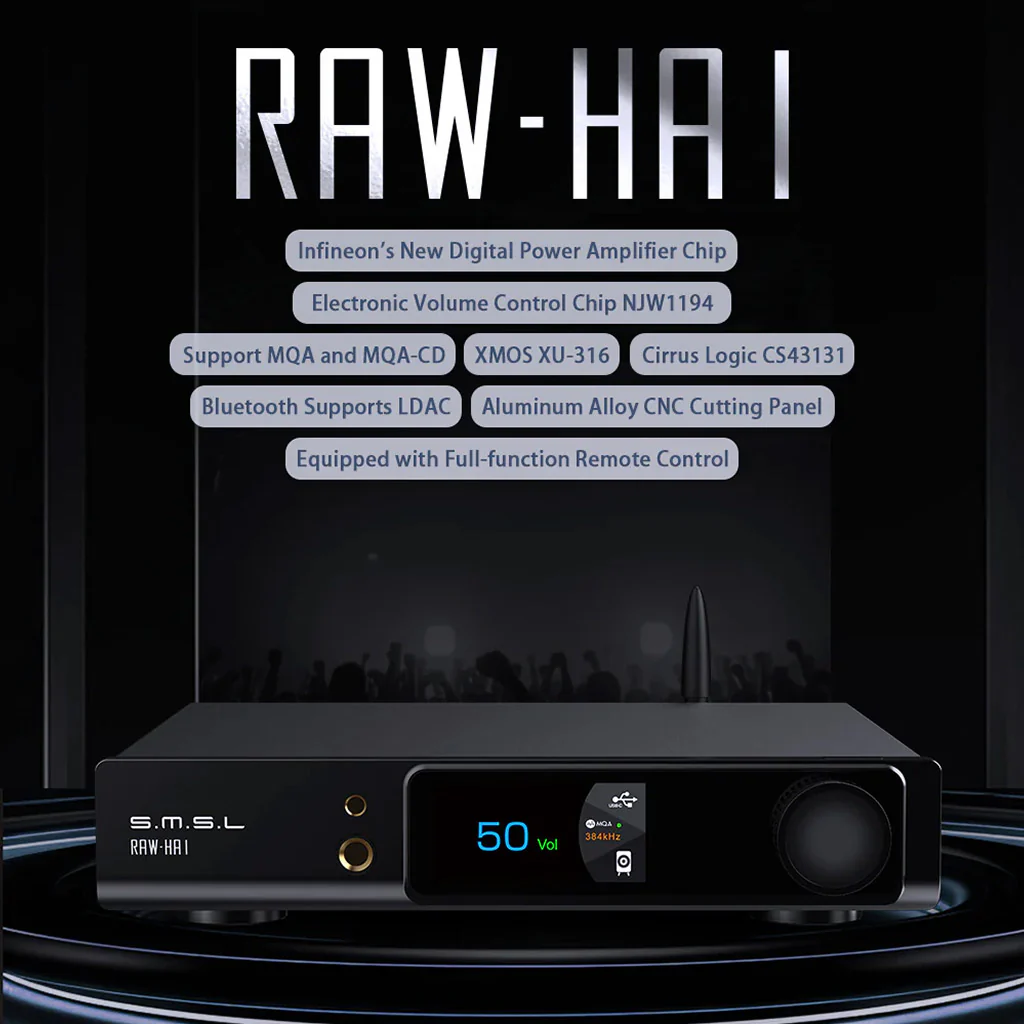 S.M.S.L RAW-HA1 CS43131 Desktop DAC & Power Amplifier - Image 6