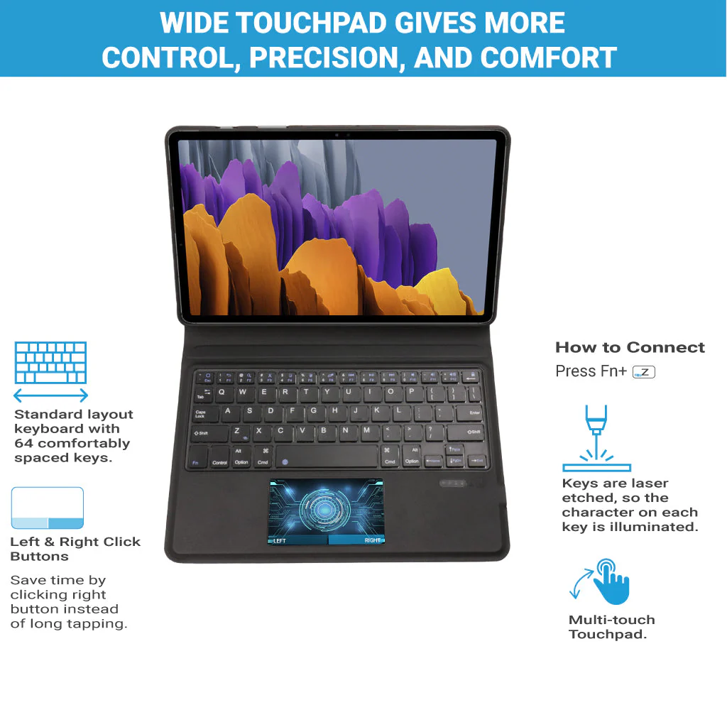 S-X700 Wireless Keyboard Case for Samsung Tab S7/ S8 11 - Image 3