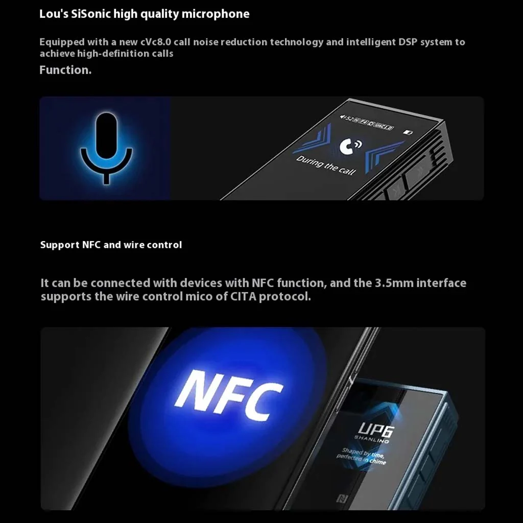 SHANLING - UP6 Dual ES9069Q Portable Bluetooth DAC & Amp - Image 16