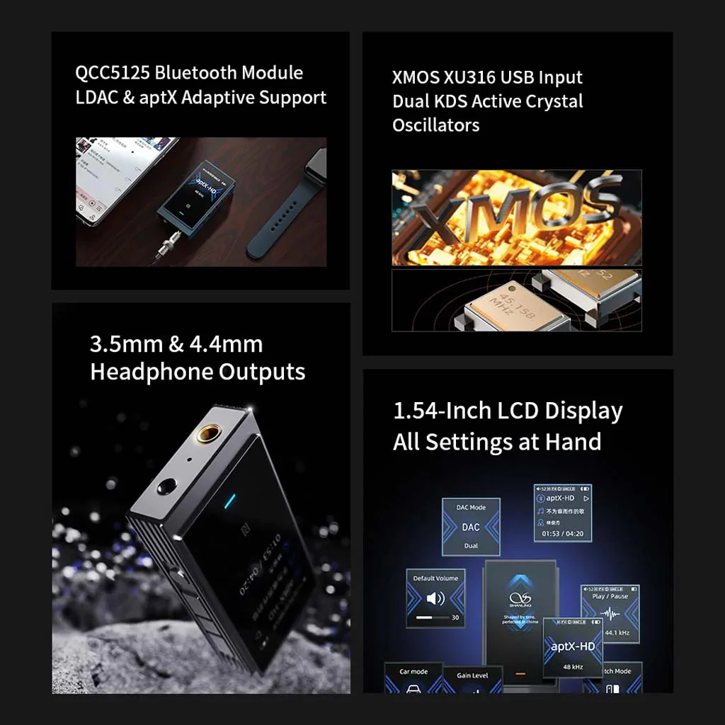 SHANLING - UP6 Dual ES9069Q Portable Bluetooth DAC & Amp - Image 5