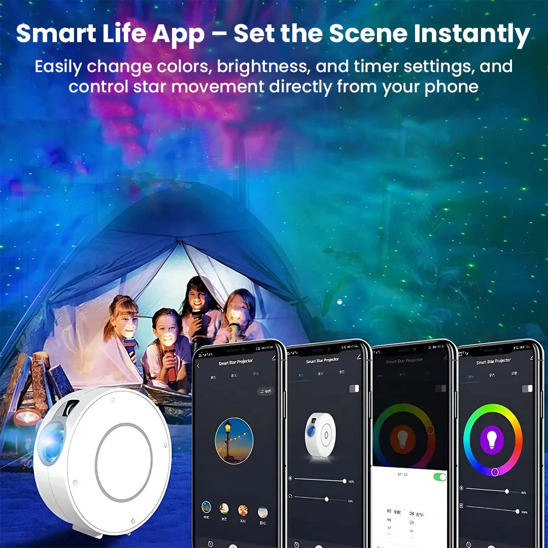 SK20 Wifi Smart Nebula Galaxy Star Light Projector, App & Voice Control - Image 2