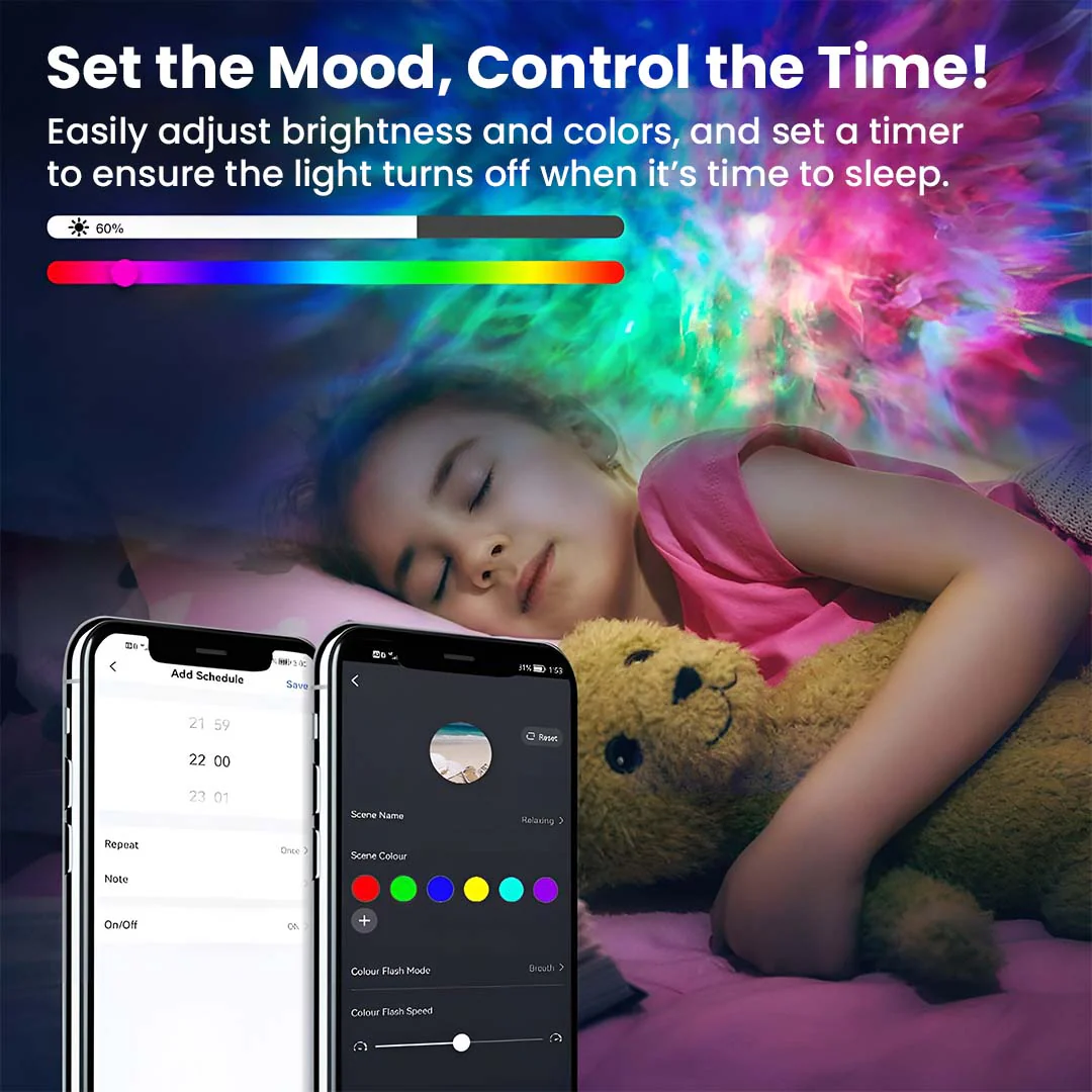 SK20 Wifi Smart Nebula Galaxy Star Light Projector, App & Voice Control - Image 7