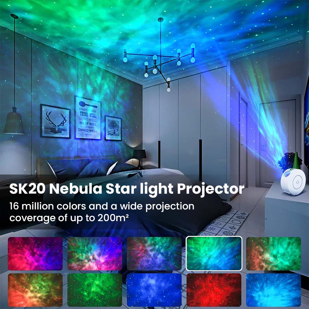SK20 Wifi Smart Nebula Galaxy Star Light Projector, App & Voice Control - Image 9