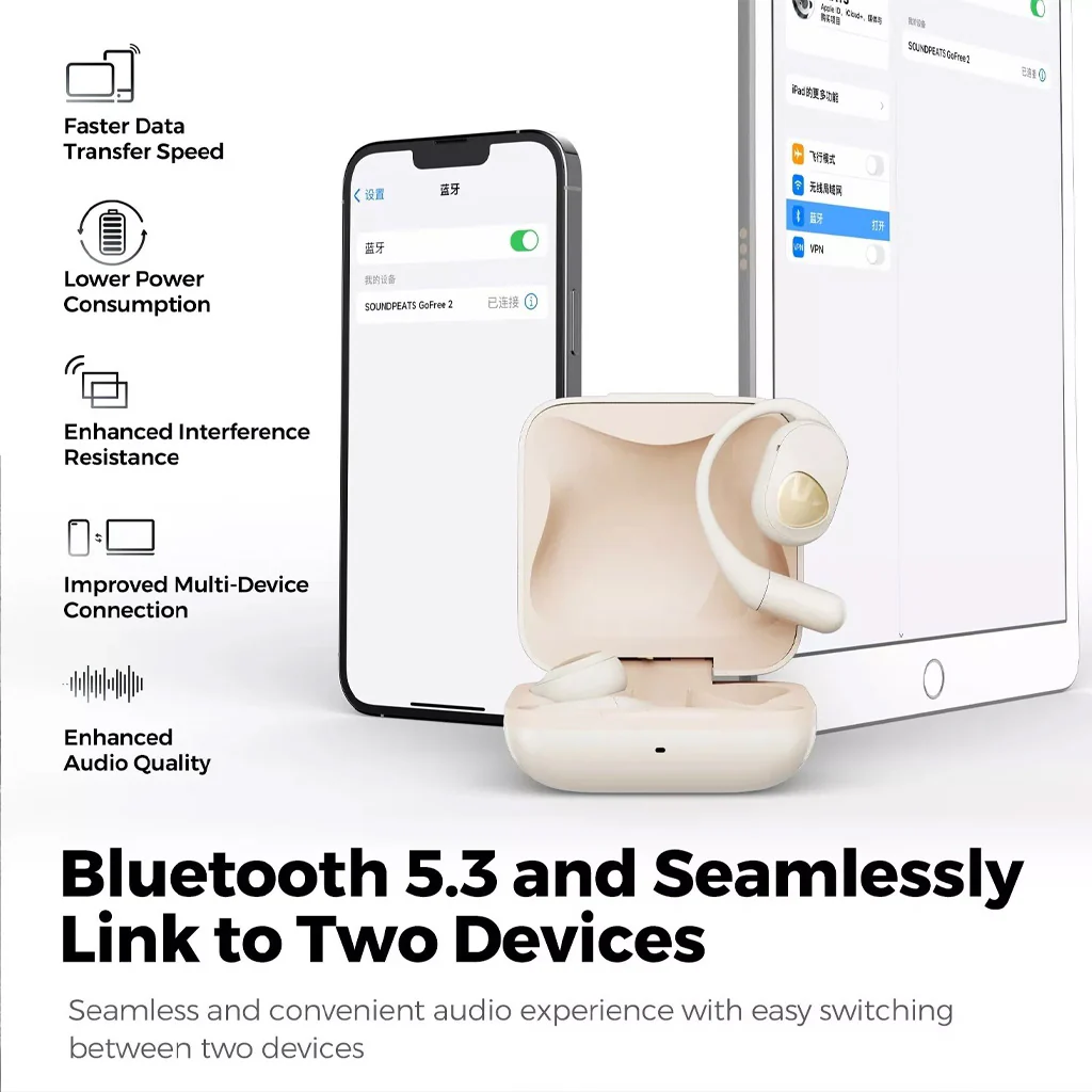 SoundPEATS - Gofree 2+ Wireless Open Ear Earbuds True Wireless - Image 11
