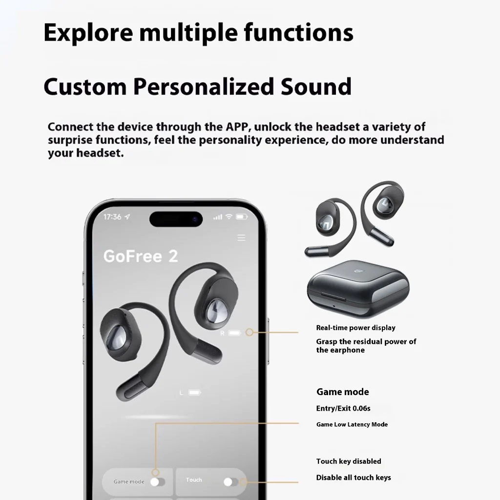 SoundPEATS - Gofree 2+ Wireless Open Ear Earbuds True Wireless - Image 12