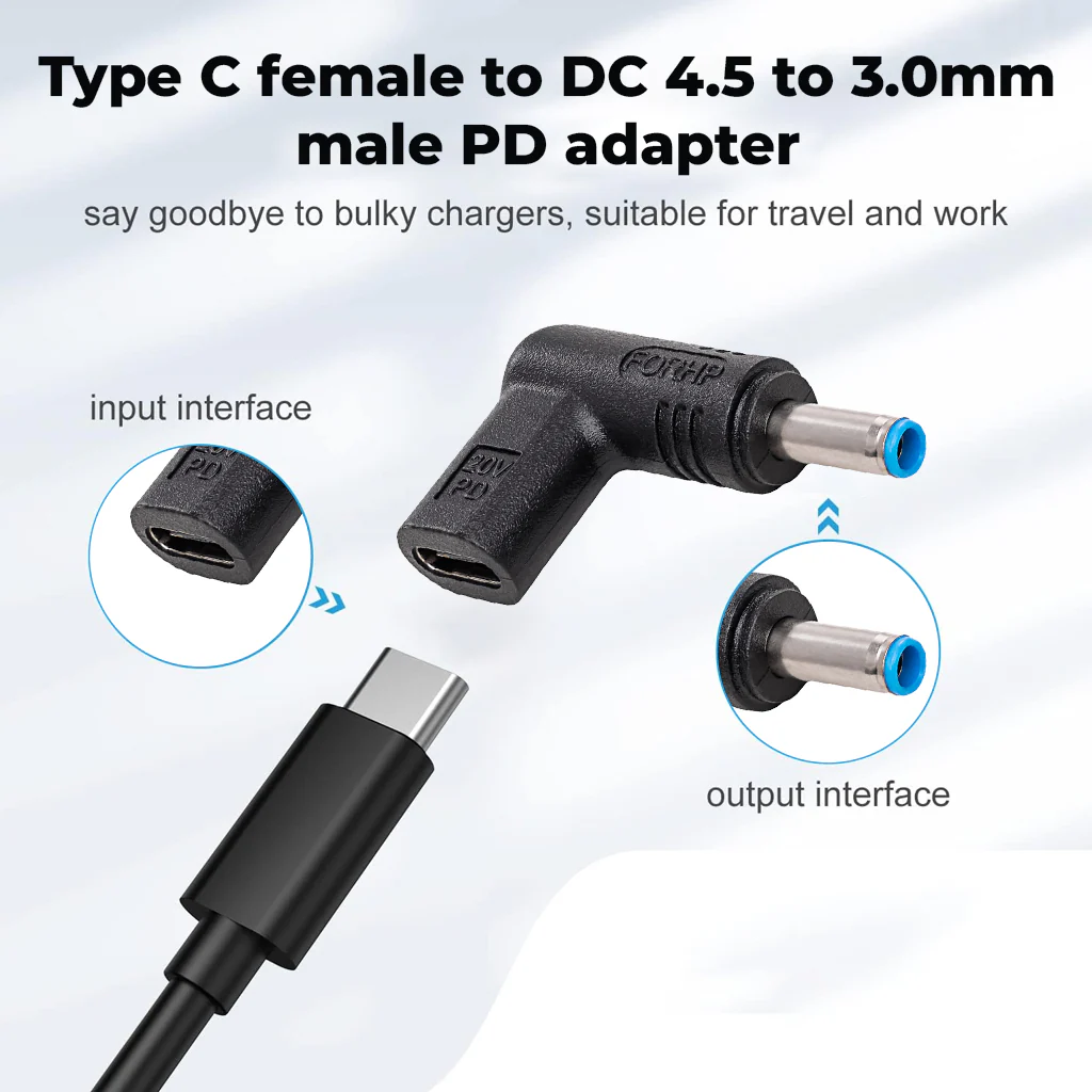 TECPHILE - 100W Type C Female to HP Laptop Adapter - Image 6