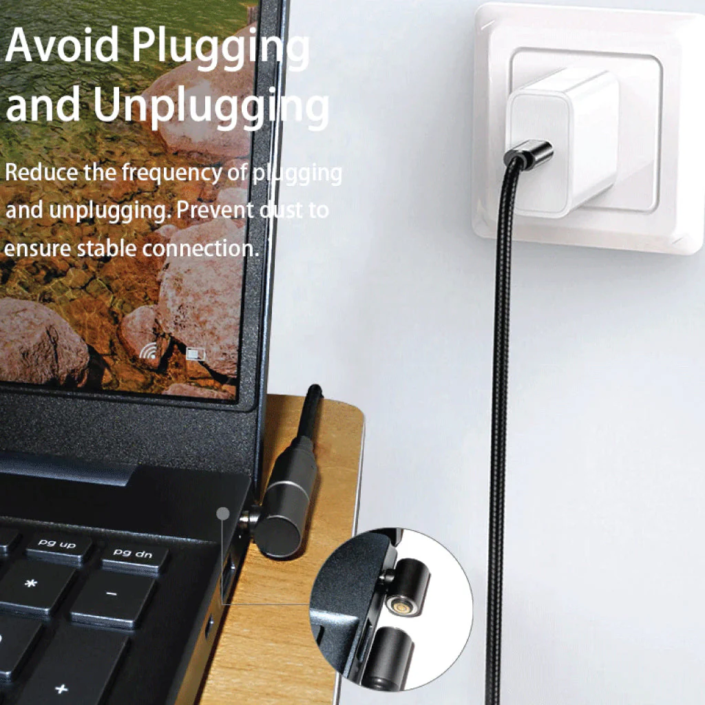 TECPHILE - 100W Magnetic Charging Cable with Adapter for HP Laptop - Image 19
