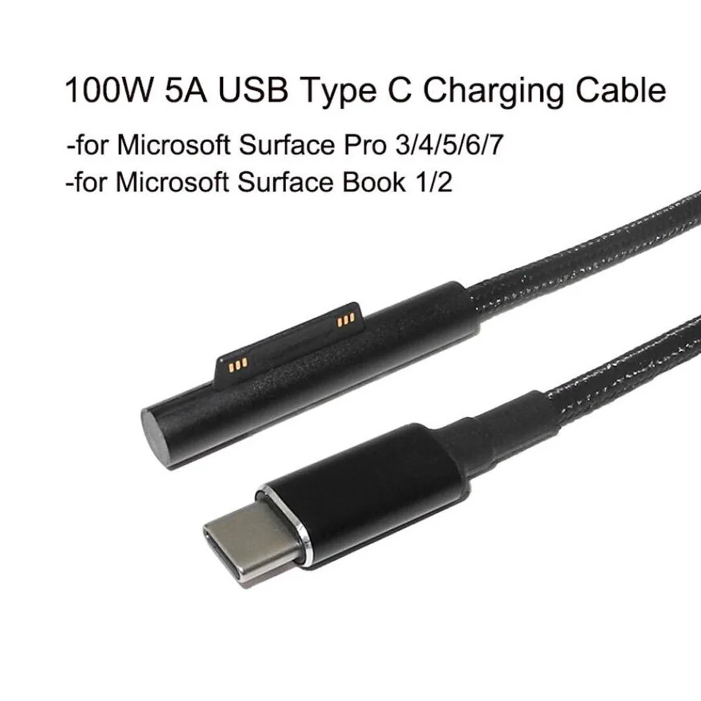 TECPHILE 100W Magnetic Fast USB C Charging PD Cable for Microsoft - Image 4