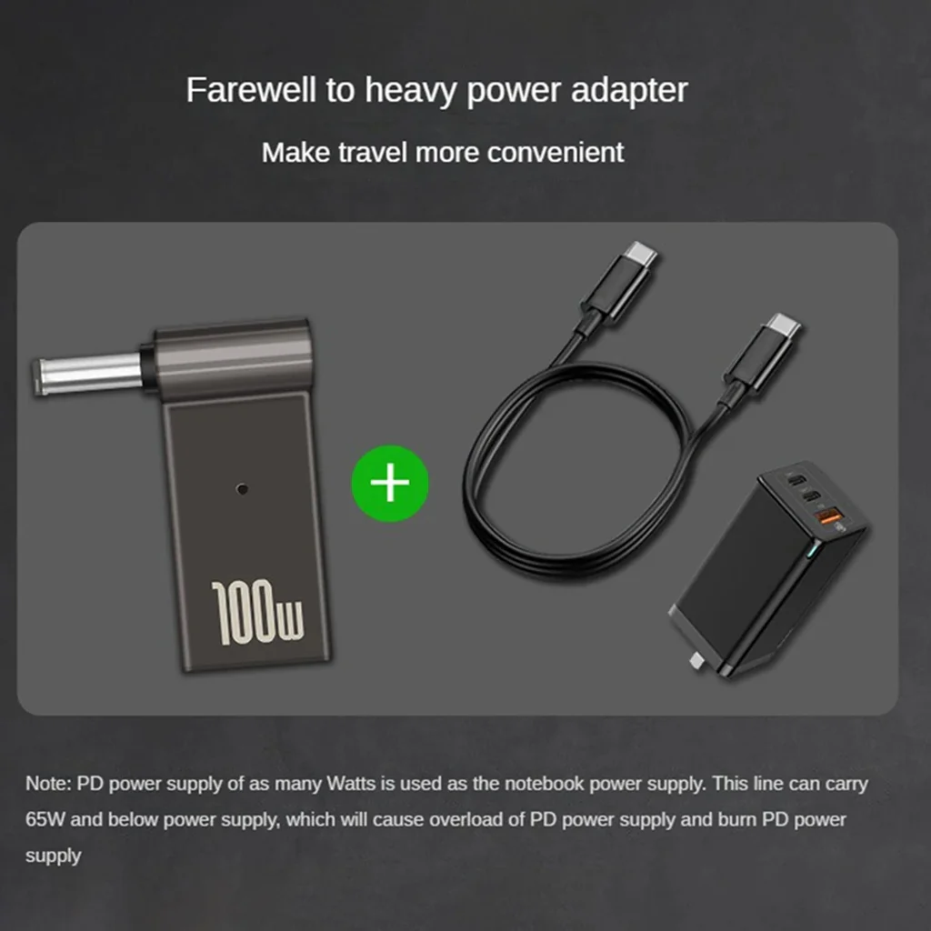 TECPHILE - 100W Type-C Portable Adapter Connector for Laptop - Image 12