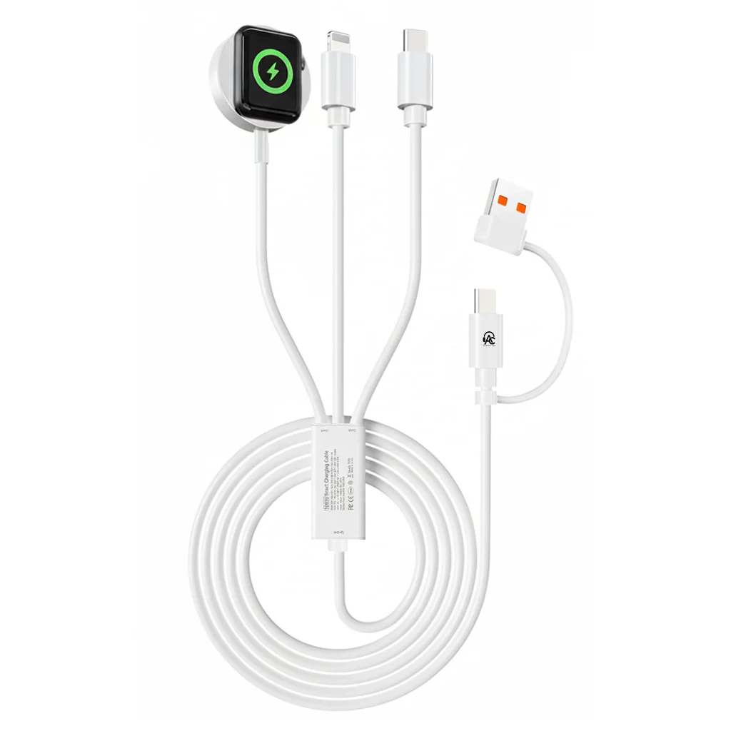 AUDIOCULAR- 100W PD 3-in-2 Fast Charging Multi Cable with 3 Ports (5ft/1.5m) - Image 9