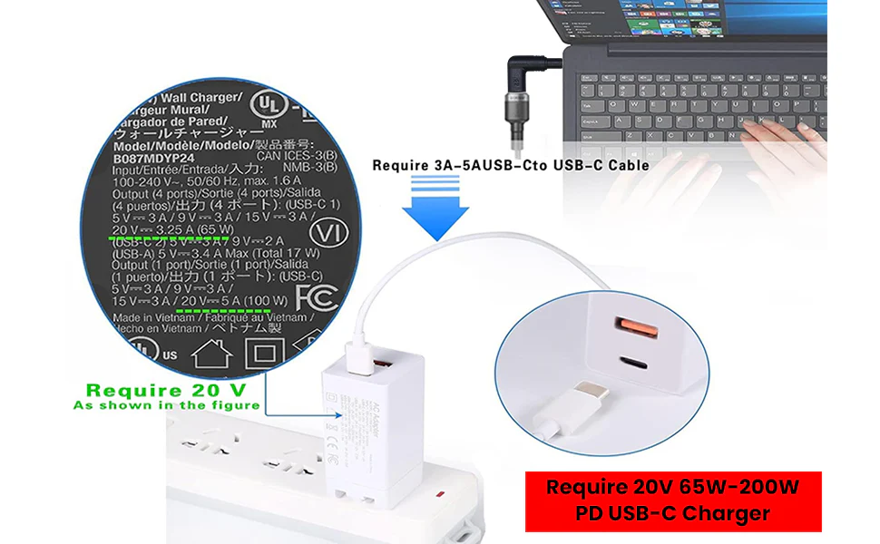 TECPHILE - 100W Type C Female to Acer Laptop Adapter - Image 14
