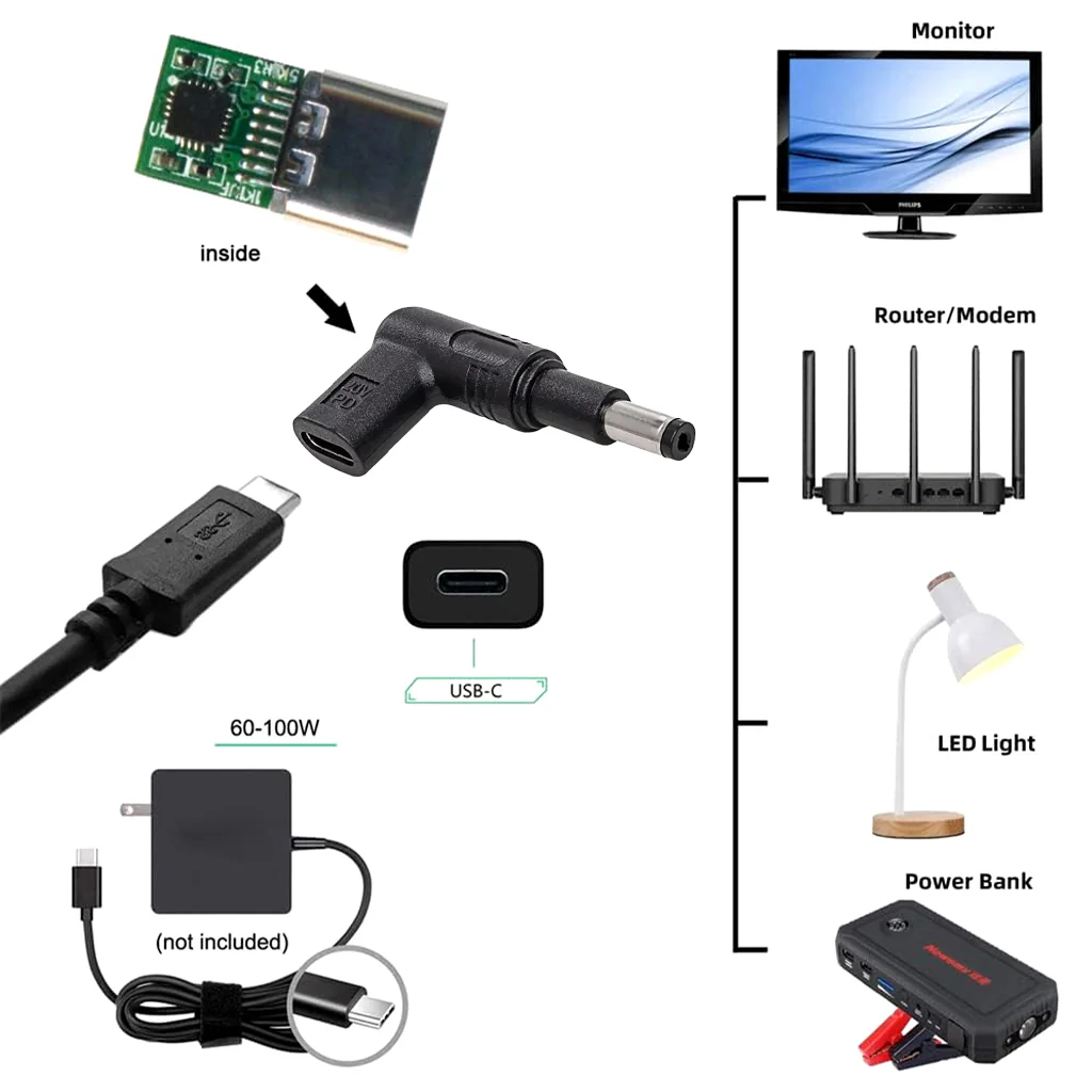 TECPHILE - 100W Type C Female to Acer Laptop Adapter - Image 16