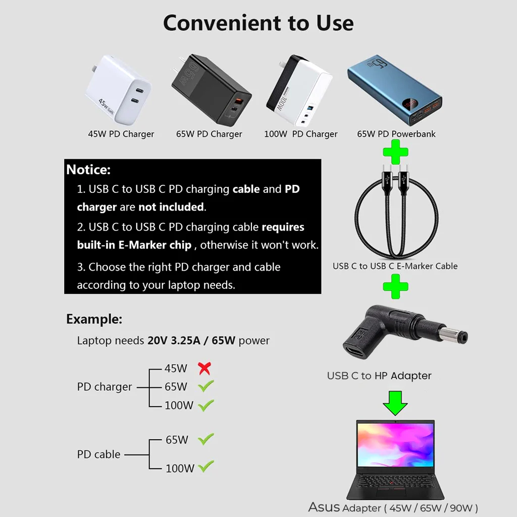 TECPHILE - 100W Type C Female to Acer Laptop Adapter - Image 18