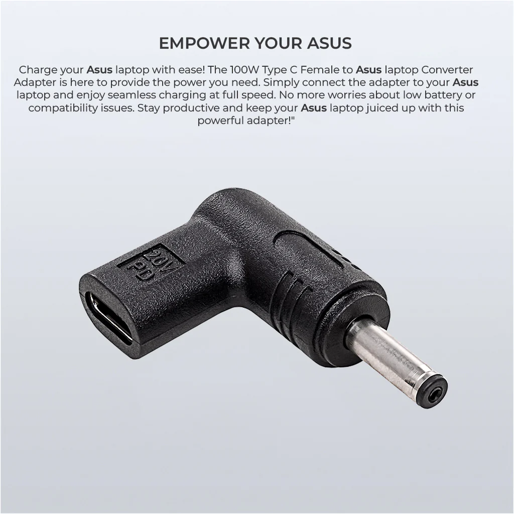 TECPHILE - 100W Type C Female to Asus Laptop Adapter - Image 3