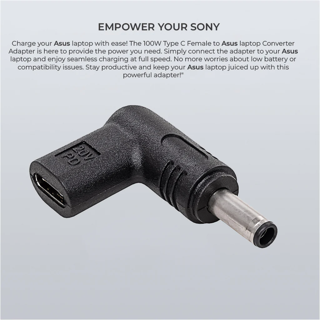 TECPHILE - 100W Type C Female to Asus Laptop Adapter - Image 9