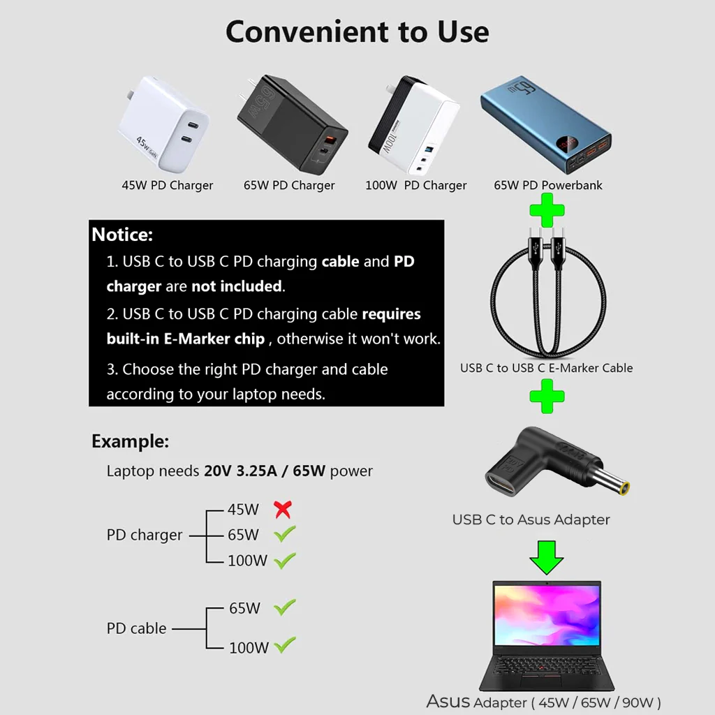 TECPHILE - 100W Type C Female to Samsung Laptop Adapter - Image 3