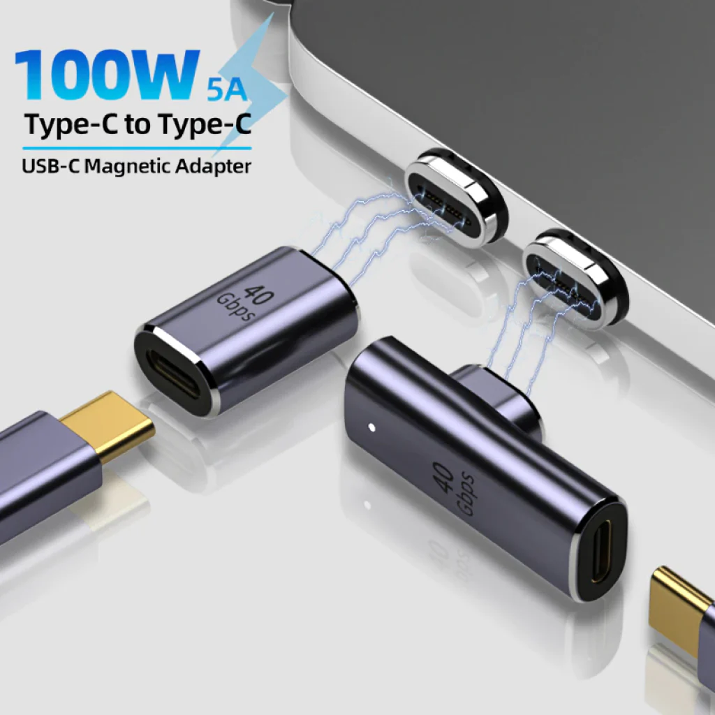 TECPHILE - 100W Type C Female to Type C Male Magnetic Adapter - Image 8