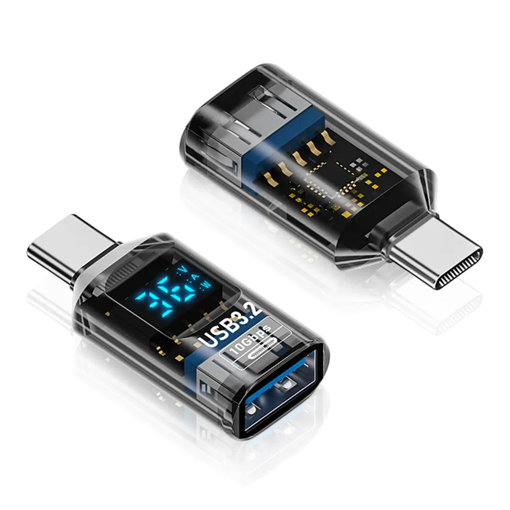 TECPHILE- 100W Type C Male to USB Female OTG Adapter with Digital Display - Image 15