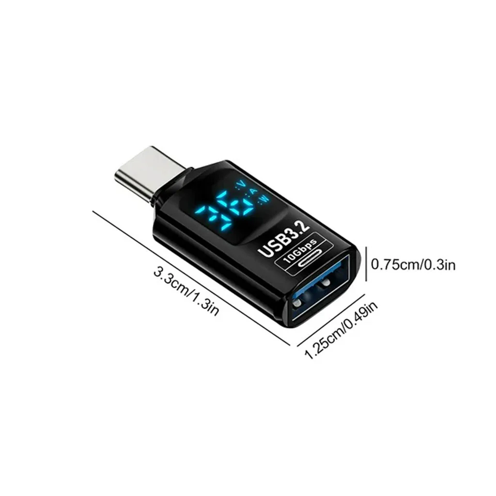 TECPHILE- 100W Type C Male to USB Female OTG Adapter with Digital Display - Image 8