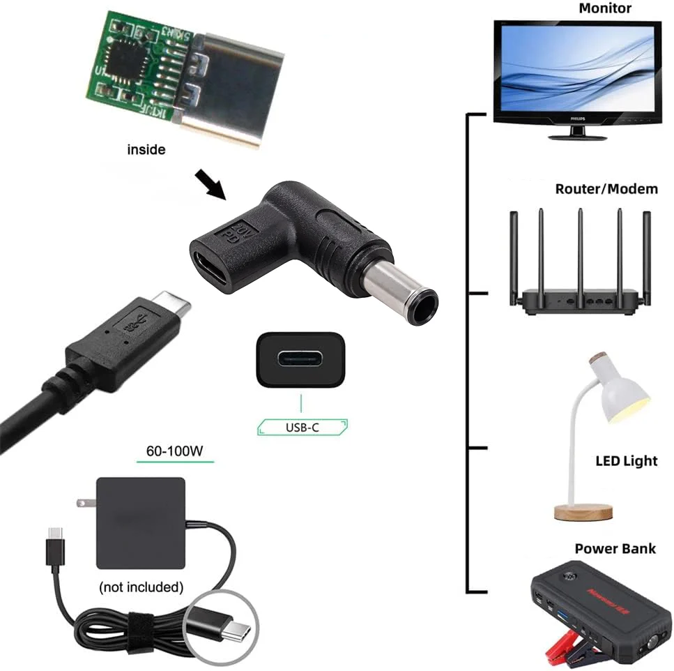 TECPHILE - 100W Type C to Sony Laptop Adapter - Image 6