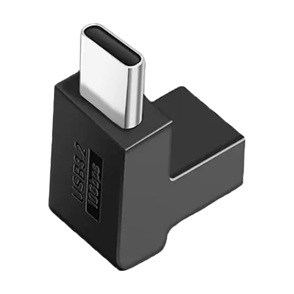 TECPHILE- 100W USB Type-C Male to Female 90Â° Right Angle Adapter - Image 6